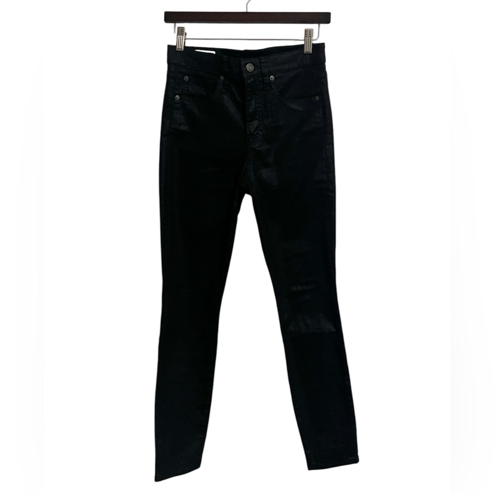 Gap True Skinny High Rise Women's Jeans Black Shimmer Size 26/2